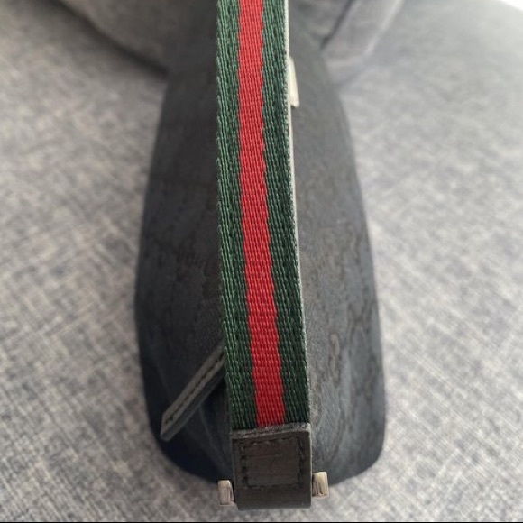 Gucci vintage black shoulder boat pochette bag baguette - Picture 2 of 5